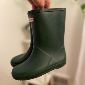 Green Hunter brand rubber boots size 12